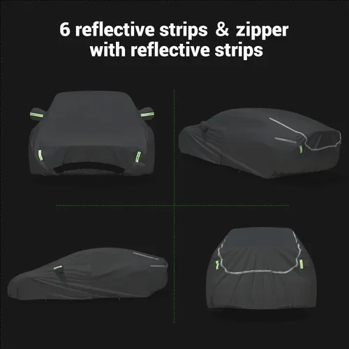 Miniatura 6 de TECOOM Funda de coche apta para Tesla Model 3, impermeable para todo tipo de clima, modelo 3 2017-2023 con forro polar, malla ventilada, apertura