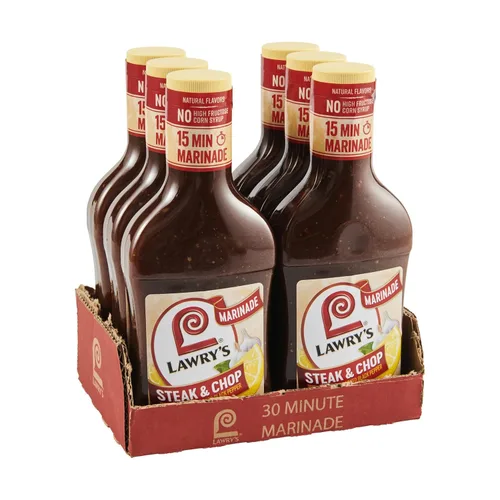 Miniatura 10 de Lawry's Filete y picar con ajo y adobo de pimienta negra agrietada, 12 onzas líquidas