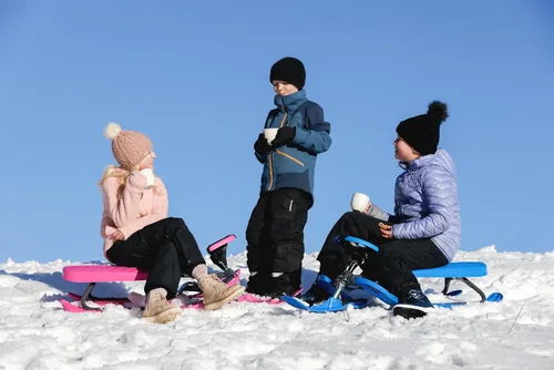 Miniatura 6 de STIGA Snowracer Curve Snow Sledge with Steering Wheel and Brakes for Children