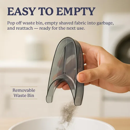 Miniatura 4 de Farberware - Afeitadora de tela grande para quitar pelusas, funciona con pilas, con cuchillas triples para ropa, afeitadora de suéter para quitar