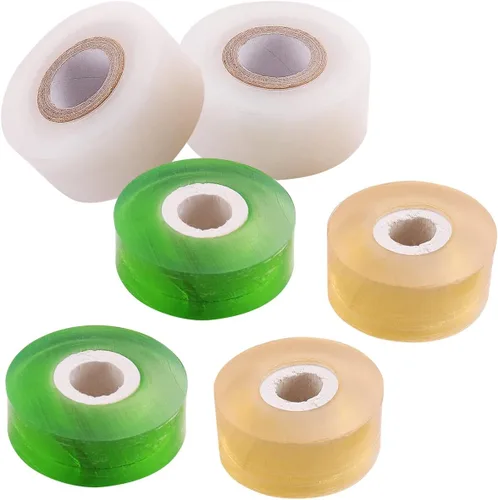 Miniatura 7 de NAYE Cinta de injerto para árboles frutales, 3 piezas de película de floristería elástica, 3 colores con varias elasticidad, cinta de reparación