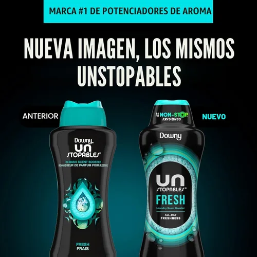 Miniatura 10 de Downy Unstopables - Perlas potenciadoras de aroma para lavadora, aroma fresco, 24 onzas, perlas de lavandería para protección contra olores, perlas