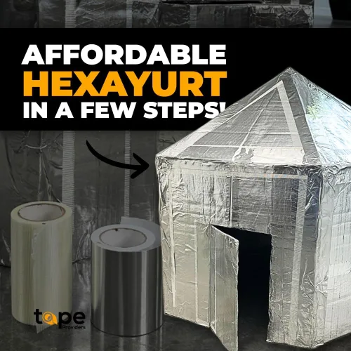 Miniatura 2 de WOD HXT HEXAYURT - Cinta de papel de aluminio de 4 pulgadas de ancho x 50 yardas. Protección térmica de uso general de alta calidad resistente