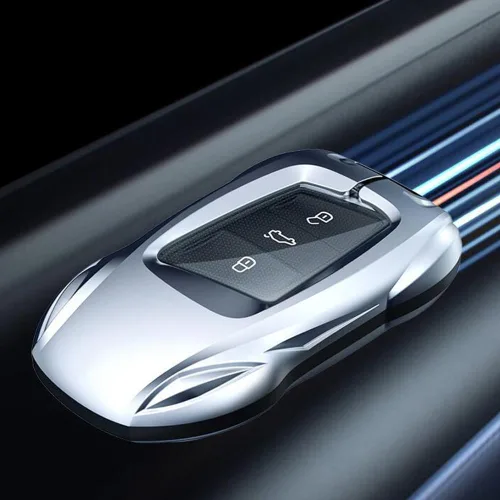 Miniatura 4 de Funda de metal de aleación de zinc para llavero de automóvil, compatible con Volkswagen, VW, Atlas, Golf, Alltrack, Jetta, Passat, Arteon, Tiguan
