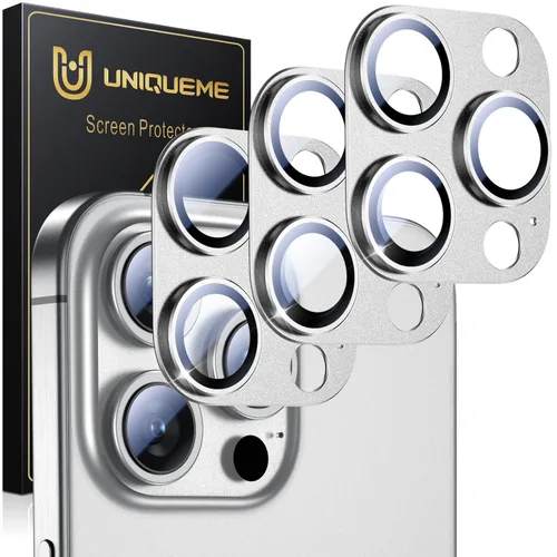 Miniatura 66 de UniqueMe para Paquete de 3 Protectores de Lente de Cámara para iPhone 15 Pro/iPhone 15 Pro Max, [Protección contra Caídas] [Compatible con Fundas]