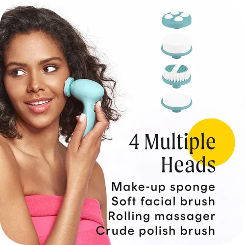 Miniatura 4 de Cosmopolitan Cepillo eléctrico de limpieza facial, limpiador de poros facial suave, cepillo giratorio y máquina de pulido Derma, limpiador facial