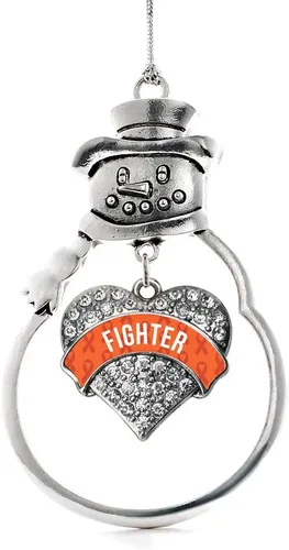 Miniatura 221 de Inspired Silver - Big Sis - Adorno de Navidad plateado - Adorno de árbol de Navidad con dije de corazón con circonita cúbica - Decoración colgante