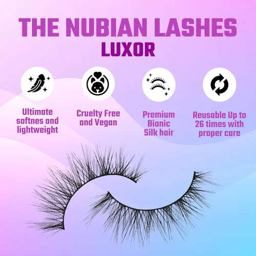 Miniatura 2 de Juvia's Place Nubian Lashes Luxor - Extensión de pestañas para uso diurno o nocturno, pestañas de visón veganas, pestañas esponjosas sin crueldad
