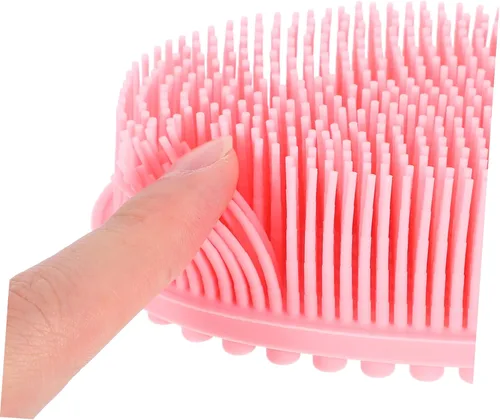 Miniatura 3 de KOMBIUDA 2 cepillos de baño de silicona suave exfoliante para el cuero cabelludo para niños y niñas y adultos, diseño suave de doble cara para un