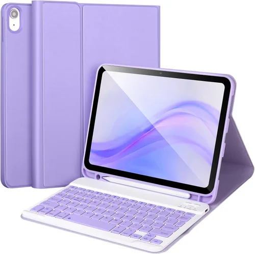 Miniatura 16 de AHYWTAN Funda para iPad 11/10ª generación con teclado, funda de teclado Bluetooth desmontable para iPad A16 2025 de 11 pulgadas/10ª generación 2022