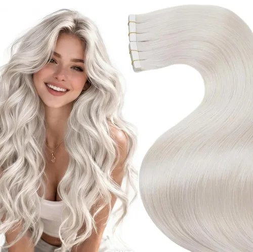 Miniatura 65 de LaaVoo - Extensiones de cabello humano Remy adhesivas con cinta invisible, cabello negro natural, extensiones de cabello para mujeres de color, 20