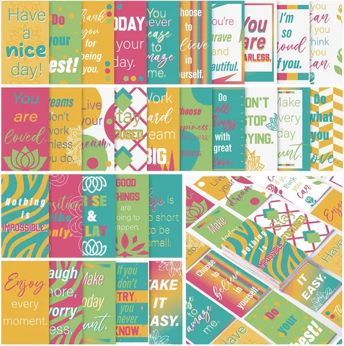 Miniatura 11 de Jinei 300 tarjetas inspiradoras de afirmación a granel, tarjetas de regalo motivacionales positivas diarias pequeñas, pequeñas citas de aliento