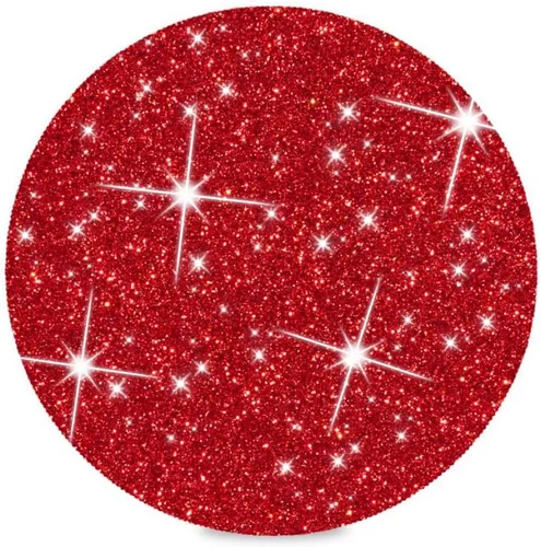 Miniatura 11 de Juego de 4 manteles individuales redondos de lentejuelas rojas con purpurina roja, juego de 4 manteles individuales de 15.4 pulgadas para cocina