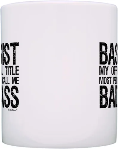 Miniatura 4 de ThisWear Taza de café con diseño de bajo y guitarra, para músico, título oficial, color blanco