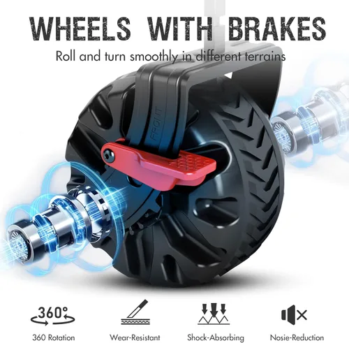 Miniatura 5 de Portal - Carro plegable grande de doble cubierta con frenos, carro de utilidad plegable resistente de 660 lb, ruedas grandes todo terreno de 400 L