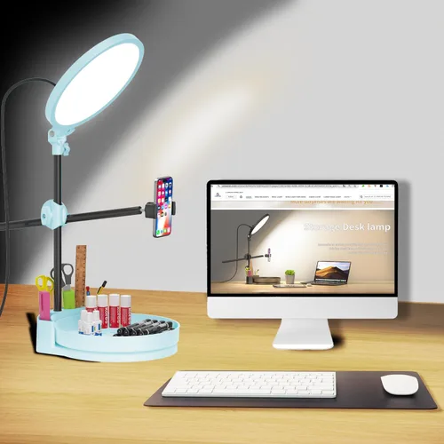 Miniatura 9 de Iluminación de zoom brillante para computadora, iluminación de escritorio ajustable para videollamadas, anillo de luz de pantalla completa regulable
