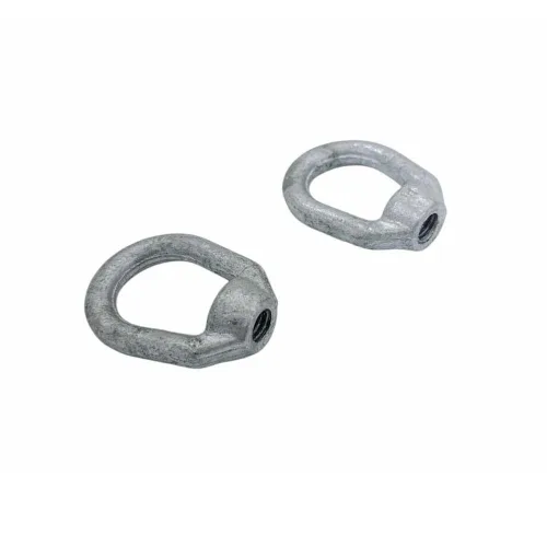 Miniatura 8 de 2 piezas 5/16" tuerca de ojo galvanizada sumergida en caliente con 3/8"-16 UNC grifo 1,250 libras WLL