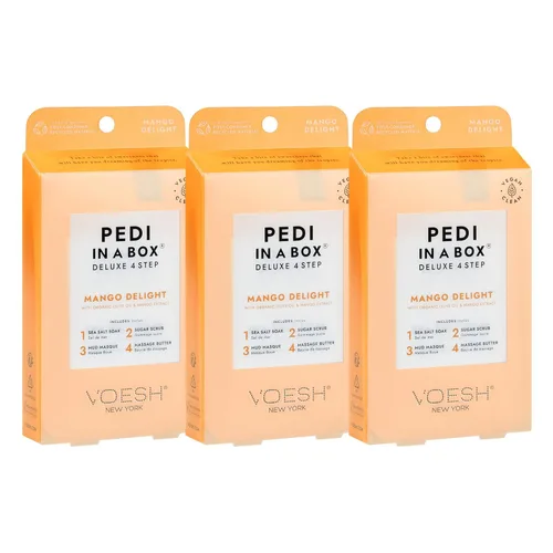 Miniatura 8 de VOESH Pedi in a Box - Potenciador de energía de eucalipto de 4 pasos, paquete de 3, juego de pedicura, pedicura en casa, pedicura de spa, remojo
