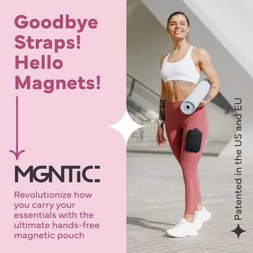 Miniatura 2 de Soporte de teléfono para correr para hombres y mujeres – Bolsa magnética para caminar, trotar y hacer ejercicio – Se sujeta en la pierna, el pecho