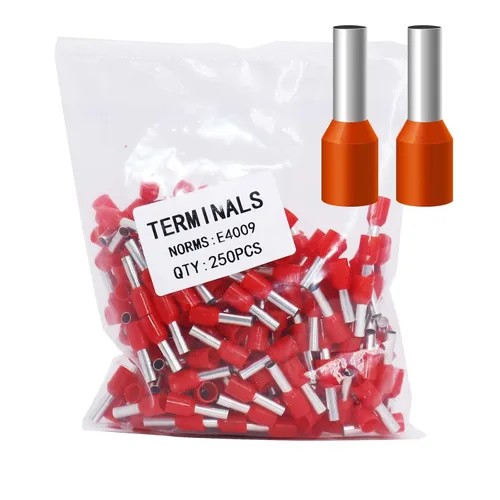 Miniatura 21 de Fidioto AWG12 Casquillos de Alambre Terminales, juego de 250 piezas AWG12 Conector de Terminal de Alambre con Pin Aislado para Terminales de Punta