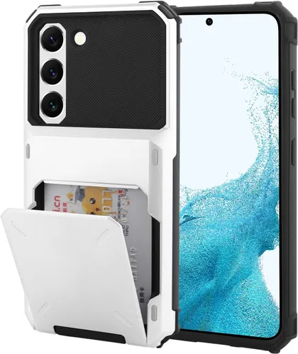 Miniatura 121 de Funda tipo cartera para Samsung Galaxy S22 Ultra con 4 ranuras para tarjetas de crédito a prueba de golpes, funda híbrida de protección reforzada