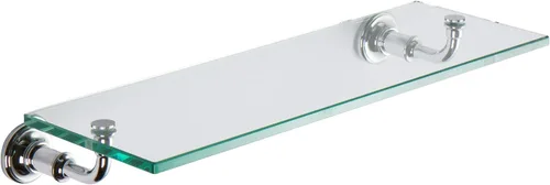 Ginger 4534T-18/PC Columnar 18" Estante de tocador de baño de vidrio templado, cromo pulido