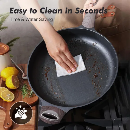 Miniatura 6 de SENSARTE Sartén antiadherente para freír y saltear de 12.5 pulgadas, sartenes grandes con mango ergonómico, antiadherentes, para tortilla, aptas