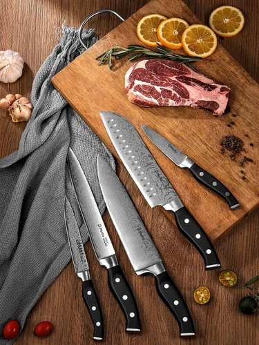 Miniatura 7 de Juego de Cuchillos, D.Perlla 15 Piezas Juego de Cuchillos de Cocina con Afilador Integrado, Juego de Bloque de Cuchillos de Acero Inoxidable de Alto