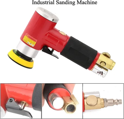 Miniatura 4 de Mini lijadora orbital de 2 3 pulgadas con lijadora Air Dual Action Lijadora Pulidora de aire súper suave y remolino libremente para el trabajo