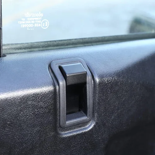 Miniatura 5 de Para Land Rover Defender 90 110 130 2004-2018 Aluminio Puerta Interior de Coche Manija Decoración Cubierta Accesorios Auto (2 unidades, Negro)