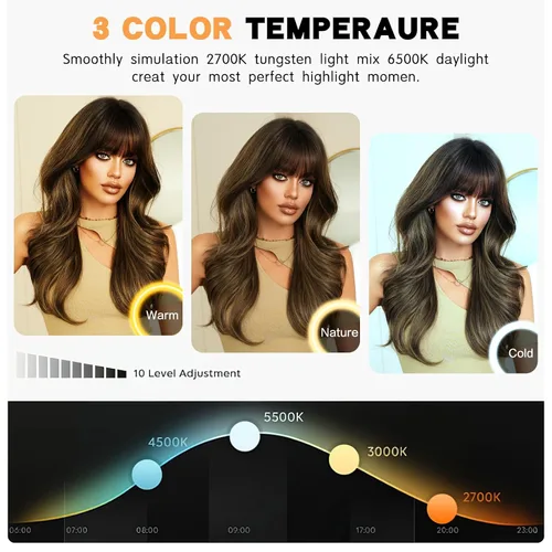 Miniatura 6 de 7JHH WIGS Pelucas de 24 pulgadas de largo, ondulado, color castaño oscuro, rubio, con raíces oscuras, rizado, afro, grande, flexible, esponjoso