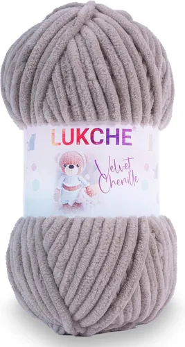 Miniatura 15 de Hilado de chenilla de terciopelo para amigurumi y punto de crochet súper voluminoso 100 gr (69,0 m) (Grosor del hilo 8 mm) (Verde espárrago) 1