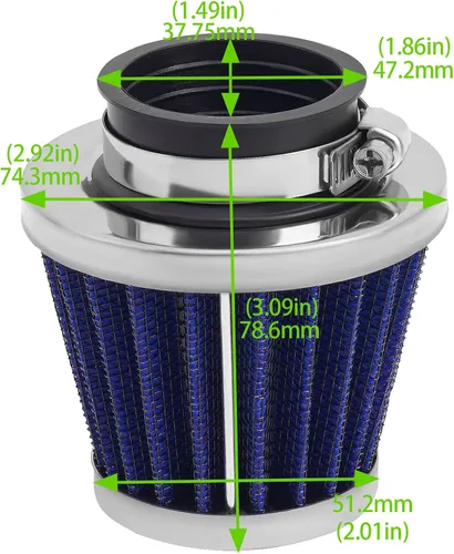 Miniatura 2 de Road Passion Filtros de aire de 39 mm para GY6 Ciclomotor, Dirt Bike, Motocicleta 50 cc, 110 cc, 125 cc, 150 cc, 200 cc, GY6 Ciclomotor, ATV, Pocket