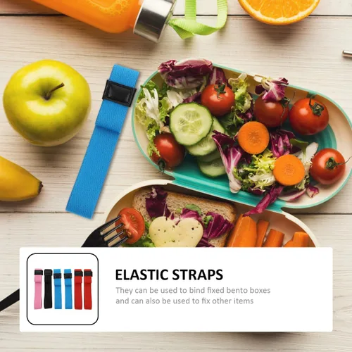 Miniatura 3 de UPKOCH Correas elásticas ajustables para contenedores de almuerzo, circunferencia de 4.72 a 6.70 pulgadas, ajuste universal, correas de fijación