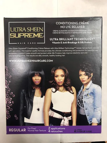 Miniatura 2 de Ultra Sheen Supreme Conditioning Creme No Lye Relaxer con Tecnología Ultra Brillante Nuevo Champú Neutralizante de Sulfato Vitamina E Antirotura