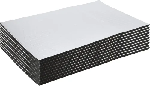 Miniatura 12 de Uxcell 394 mil 10 mm 10,76 pies cuadrados aislante térmico y acústico para auto, tapete de aislamiento para capó y puerta, 40"x40" - Almohadilla