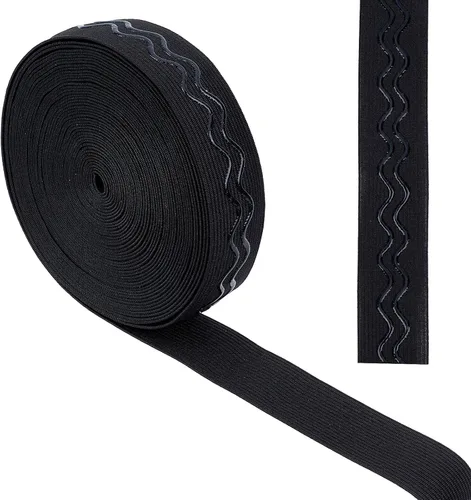 Miniatura 10 de GORGECRAFT Cinta elástica de silicona antideslizante de 5 yardas de 1 pulgada de ancho, banda de agarre elástica de goma, correas elásticas