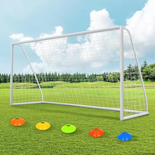 Miniatura 10 de ORIENGEAR Soccer Goal, 12x6/10x6.5/8x6/6x4 Full Size Soccer Goals for Backyard, Soccer Net with Training Discs, Portable Soccer Goal for Kids and