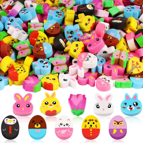 Mini borradores de Pascua para niños, 240 unidades de borradores de huevo de Pascua, conejo, conejo, vacaciones, 12 estilos, lindos borradores
