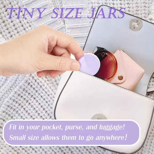 Miniatura 47 de Envases de muestra de 3 gramos con tapas, 75 paquetes de tarros de muestra diminutos con etiquetas, envases cosméticos de plástico mini para Tapa