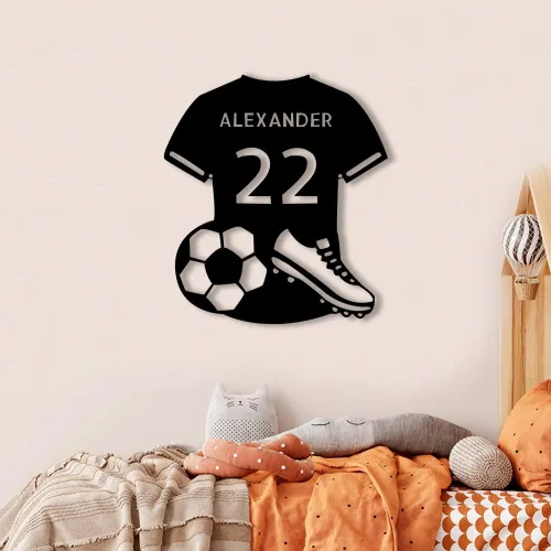 Miniatura 3 de Letrero de neón personalizado de jersey de fútbol americano, letreros de neón LED de fútbol americano para decoración de pared, alimentado por USB