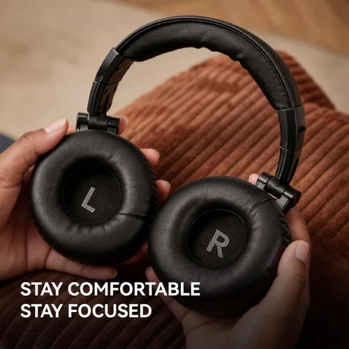 Miniatura 8 de OneOdio Auriculares con cable para diadema Hi-Res Studio Monitor y mezcla DJ con auriculares estéreo de 50mm y conector de 1/4 a 3.5mm para AMP