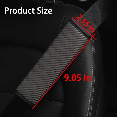 Miniatura 2 de AUCELI 2 fundas para cinturón de seguridad para automóvil, correas transpirables para cinturón de seguridad que ayudan a proteger tu cuello
