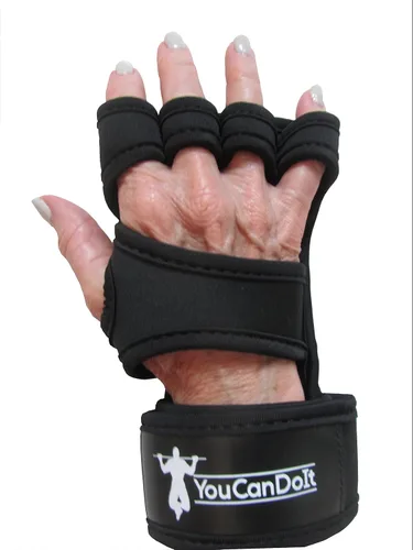 Miniatura 9 de RiverView Enterprise Guantes de entrenamiento cruzado con soporte para muñeca y palma acolchada de silicona antideslizante y cuero