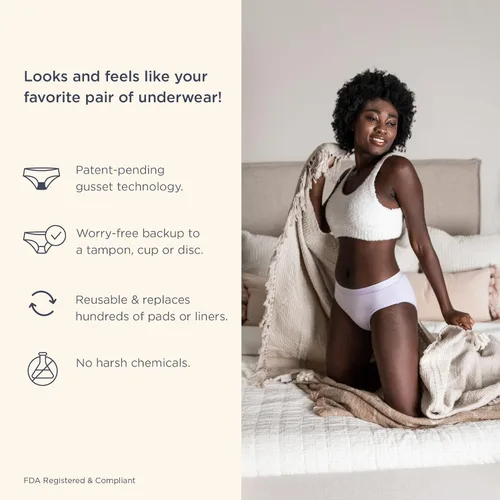Miniatura 4 de saalt Ropa interior modal de breve período de comodidad - Absorción pesada y súper absorción