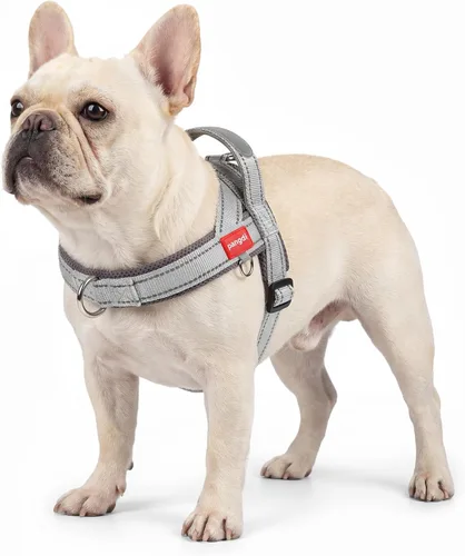 Miniatura 16 de Arnés para perro sin tirón con asa, chaleco reflectante ajustable Corgi, arnés para mascotas acolchado con malla de aire transpirable con clip