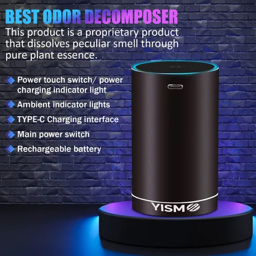 Miniatura 2 de Ambientador limpio y eliminador de olores con cartucho de aroma, pequeño difusor eléctrico de fragancia, elimina mascotas, humo y otros olores