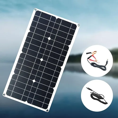 Miniatura 8 de Generador solar de 24 W, panel solar portátil de 5 V/1.7 A, cargador de energía monocristalino USB de módulo fotovoltaico monocristalino, panel Con