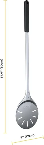 Miniatura 2 de ooni Pala Giratoria para Pizza - Pala para Pizza Perforada de Aluminio de 7 Pulgadas, Volteador de Pizza de Metal Ligero con Mango Largo