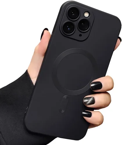 Miniatura 14 de Funda magnética para iPhone 11, funda de goma de silicona con protector completo de lente de cámara, duradera, delgada, a prueba de golpes, linda